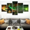 5 Piece Illidan Stormrage World of Warcraft Game Poster Drawing Art HD Canvas Paintings Wall Art - World of Warcraft Merch