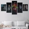 5pcs A Collection of Female Characters World of Warcraft HD Game Art Wall Pictures Canvas Painting - World of Warcraft Merch