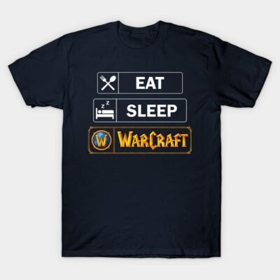 Eat Sleep Warcraft T-Shirt Official World of Warcraft Merch Store