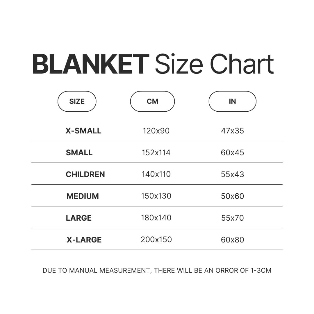 Blanket Size Chart - World of Warcraft Merch