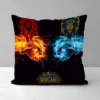 Double sided Printing Cushion Cover 45 45 World of Warcraft Pillows Decor Home Short Plush Sofa 22 - World of Warcraft Merch