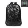 Pu Vintage Leather Backpack Men s Travel Computer 3D Three dimensional Skull Luminous Bag School For 5 - World of Warcraft Merch