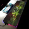 World Of Warcraft Large RGB Mouse Pad Gaming Mousepad LED Mouse Mat Gamer Mousepads Desk Pads 7 - World of Warcraft Merch