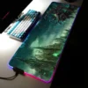 World Of Warcraft Large RGB Mouse Pad Gaming Mousepad LED Mouse Mat Gamer Mousepads Desk Pads 8 - World of Warcraft Merch