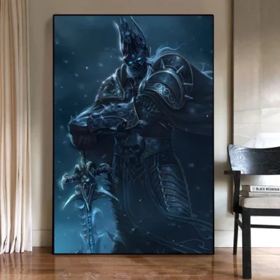 World of Warcraft Arthas Menethil Popular Creativity Artwork Posters and Canvas Painting Art Picture Game Room 14 - World of Warcraft Merch