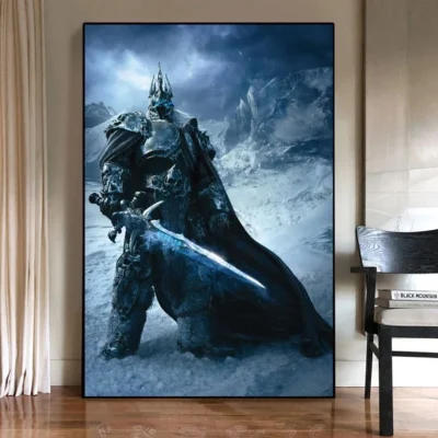 World of Warcraft Arthas Menethil Popular Creativity Artwork Posters and Canvas Painting Art Picture Game Room 19 - World of Warcraft Merch