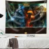 World of Warcraft Tapestry Animated Game Poster A World of Magic Adventure Bedroom Wall Tapestry Character 1 - World of Warcraft Merch