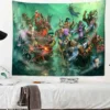 World of Warcraft Tapestry Animated Game Poster A World of Magic Adventure Bedroom Wall Tapestry Character - World of Warcraft Merch