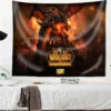 World of Warcraft Tapestry Animated Game Poster A World of Magic Adventure Bedroom Wall Tapestry Character 17 - World of Warcraft Merch