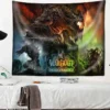 World of Warcraft Tapestry Animated Game Poster A World of Magic Adventure Bedroom Wall Tapestry Character 18 - World of Warcraft Merch