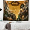 World of Warcraft Tapestry Animated Game Poster A World of Magic Adventure Bedroom Wall Tapestry Character 4 - World of Warcraft Merch