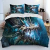 World of Warcraft WOW Game Gamer Comforter Bedding Set Duvet Cover Bed Set Quilt Cover Pillowcase - World of Warcraft Merch