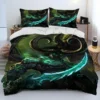 World of Warcraft WOW Game Gamer Comforter Bedding Set Duvet Cover Bed Set Quilt Cover Pillowcase 13 - World of Warcraft Merch