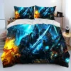 World of Warcraft WOW Game Gamer Comforter Bedding Set Duvet Cover Bed Set Quilt Cover Pillowcase 19 - World of Warcraft Merch