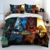 World of Warcraft WOW Game Gamer Comforter Bedding Set Duvet Cover Bed Set Quilt Cover Pillowcase 20 - World of Warcraft Merch