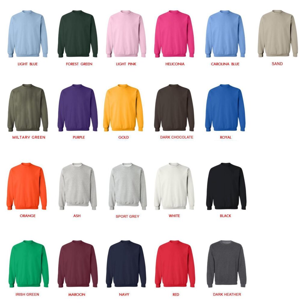 sweatshirt color chart 1 - World of Warcraft Merch