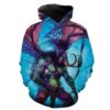 world of warcraft demon illidan hoodies pullover blue red hoodie - World of Warcraft Merch