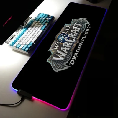 World Of Warcraft Large RGB Mouse Pad Gaming Mousepad LED Mouse Mat Gamer Mousepads Desk Pads 10 - World of Warcraft Merch