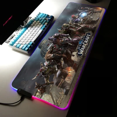 World Of Warcraft Large RGB Mouse Pad Gaming Mousepad LED Mouse Mat Gamer Mousepads Desk Pads 13 - World of Warcraft Merch