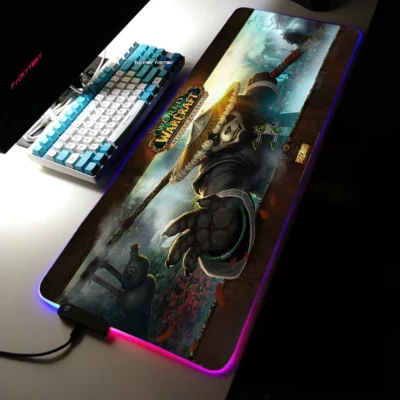 World Of Warcraft Large RGB Mouse Pad Gaming Mousepad LED Mouse Mat Gamer Mousepads Desk Pads 17 1 - World of Warcraft Merch